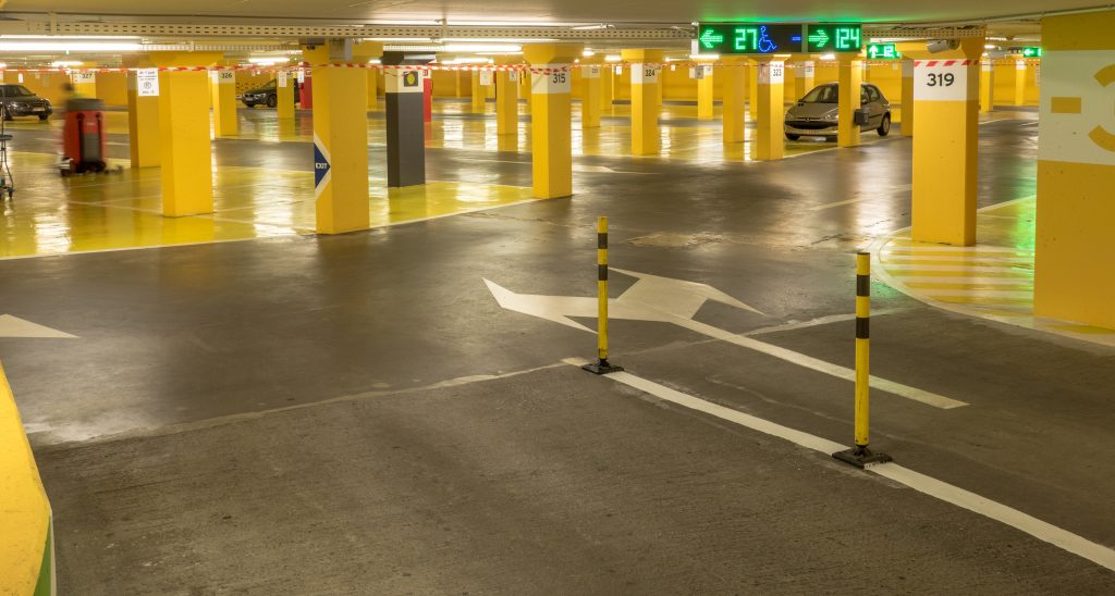 Ondergrondse garagevloer in Sint-Michiels parking te Gent