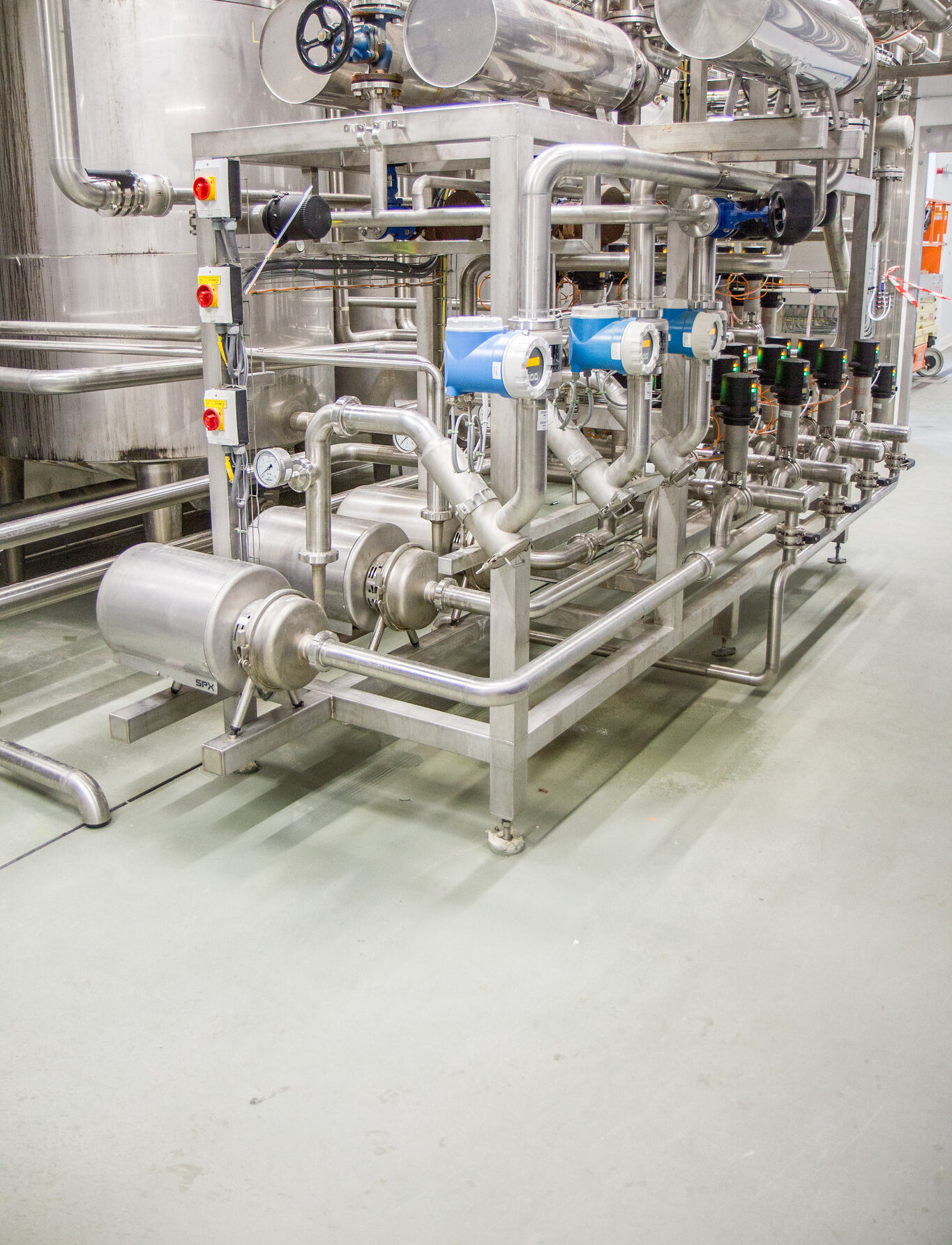 PU-cementvloer in melkverwerkende fabriek