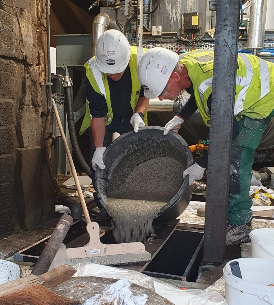 Herstelling van een toezichtsput bij EOC met vinylester novalak